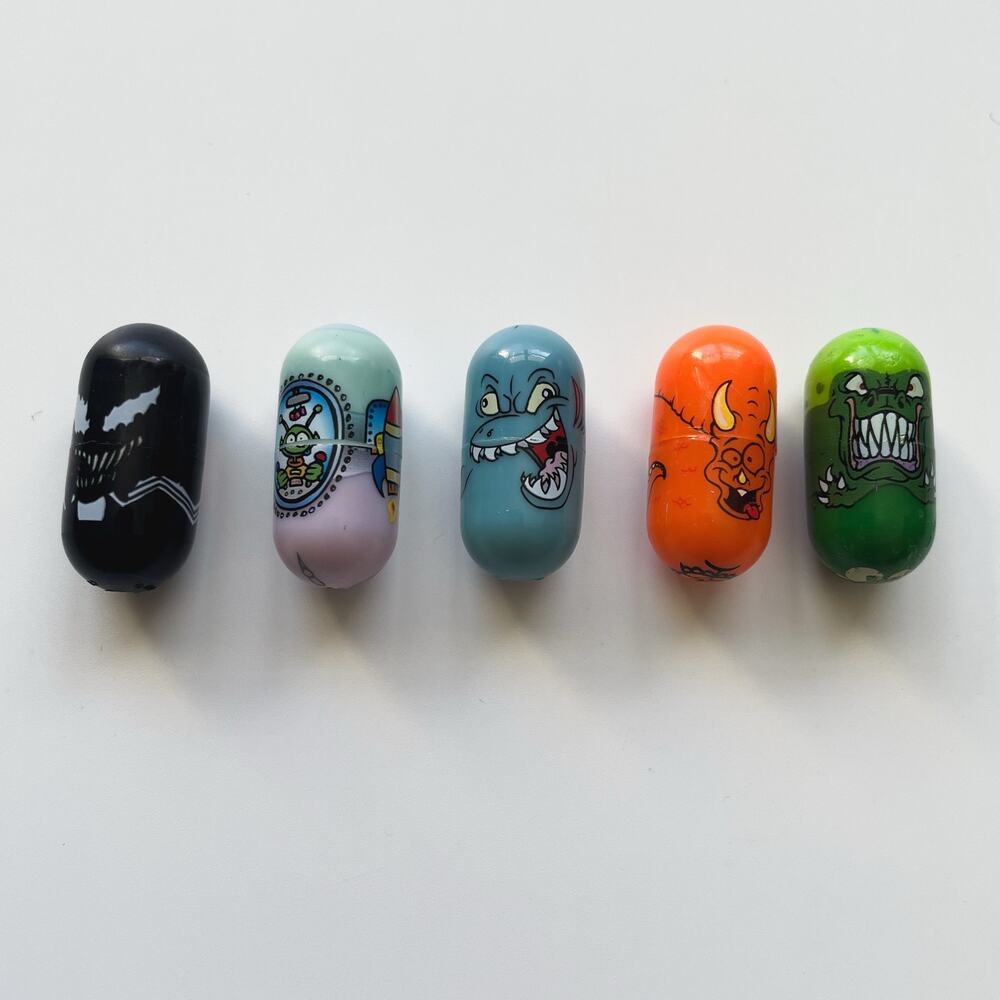 Mighty Beanz Lot of 5 Venom Triceratops Raptor Shark UFO Series 1 to 3